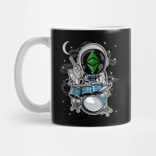 Astronaut Drummer Ethereum Classic ETH Coin To The Moon Crypto Token Cryptocurrency Blockchain Wallet Birthday Gift For Men Women Kids Mug